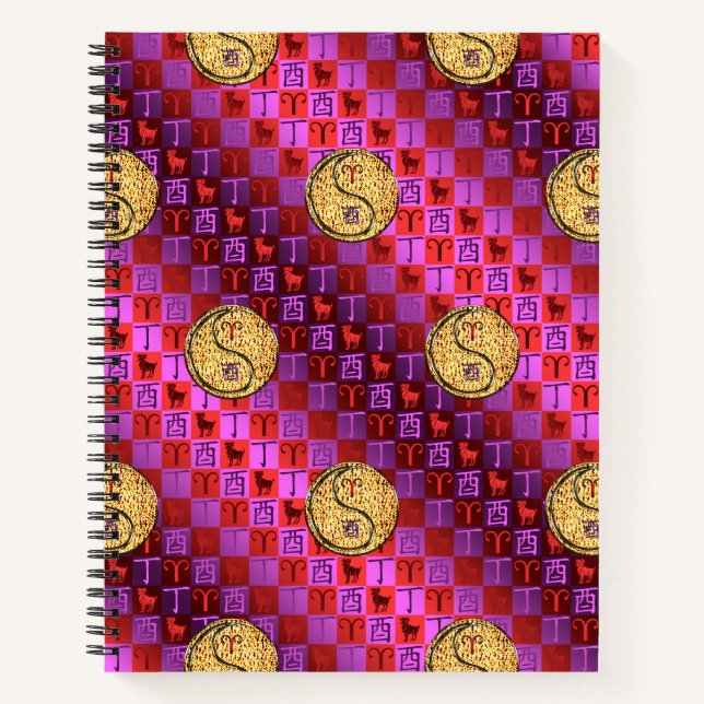 Aries & Fire Rooster Notebook (Front)
