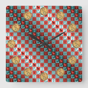 Aries & Fire Snake Square Wall Clock