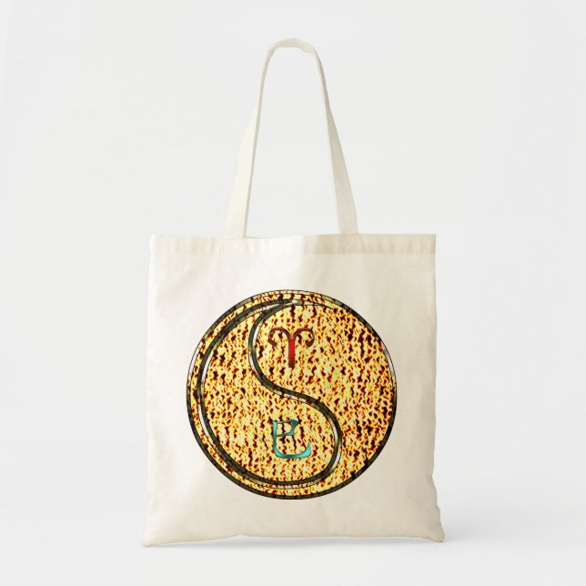 Aries & Fire Snake Tote Bag (Front)