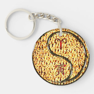 Aries & Fire Tiger Key Ring