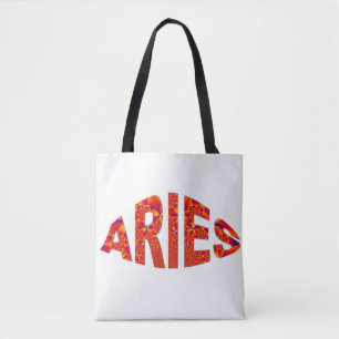 Aries - Firey Orange Yellow Blue Tote Bag