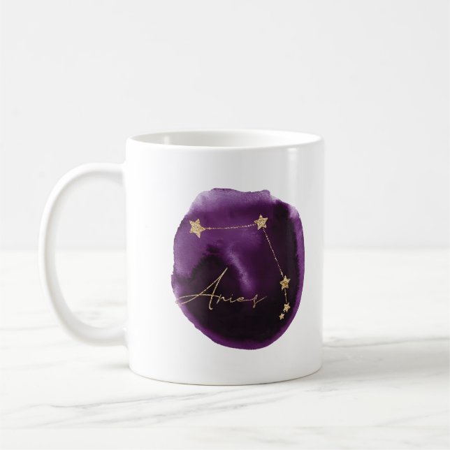 Aries Gifts Custom Zodiac Mug Constellation Mug (Left)
