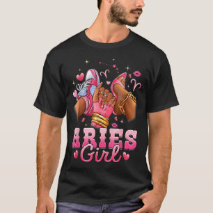 Aries Girl Birthday Queen Women Birthday Girl T-Shirt