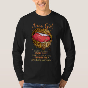 Aries Girl Loved By Plenty Fire In Her Soul Leopar T-Shirt