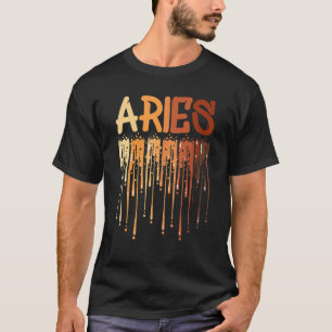 Aries Girl Womens Afro Queen Black Zodiac Birthday T-Shirt
