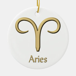 Aries gold symbol ornament