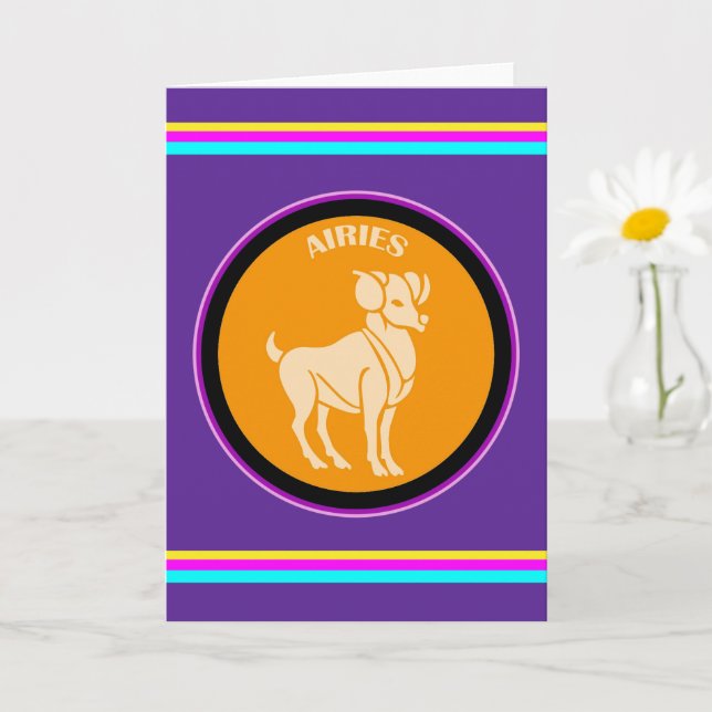 Aries Greeting Card (Small Plant)