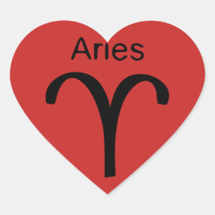 Aries Heart Sticker
