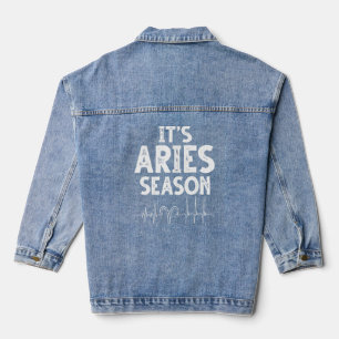 Aries Heartbeat April Astrology Aries Zodiac Sign Denim Jacket