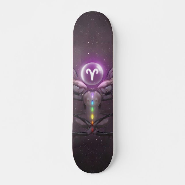 Aries Horoscope Symbol Skateboard (Front)