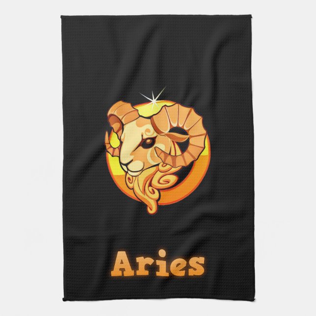 Aries illustration tea towel (Vertical)