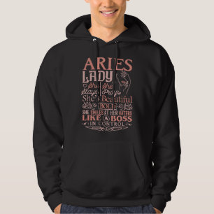 Aries Lady  Astrology Zodiac Sign Aries Woman Girl Hoodie