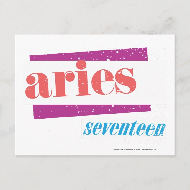 Aries Lt Pink Postcard (Front)