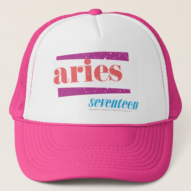 Aries Lt Pink Trucker Hat (Front)