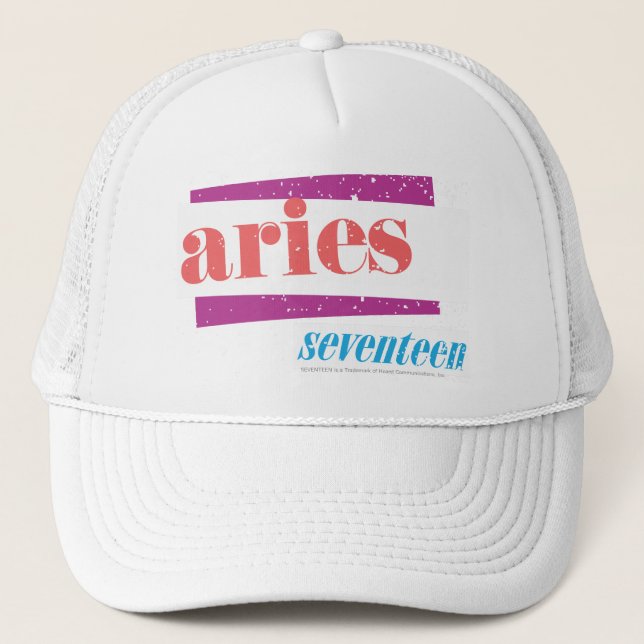 Aries Lt Pink Trucker Hat (Front)