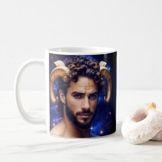 Aries Male Astrological Coffee Mug (With Donut)