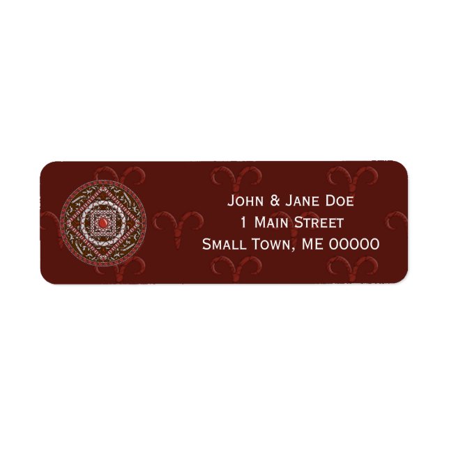 Aries Mandala Address Label (Front)