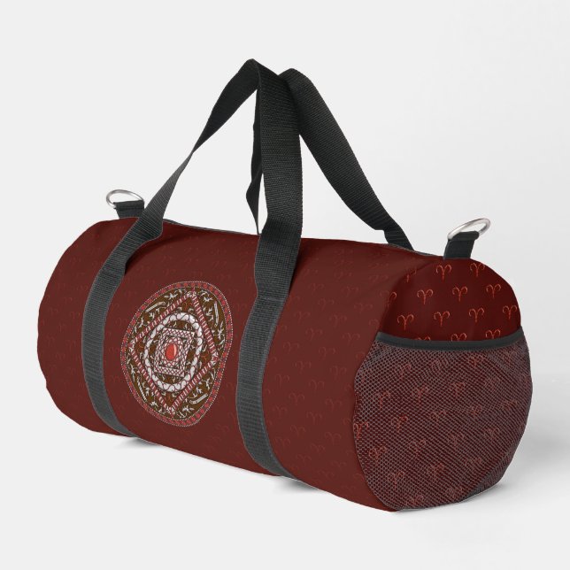 Aries Mandala  Duffle Bag (Right Corner)