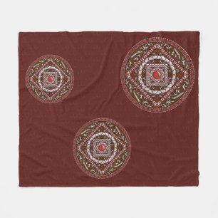 Aries Mandala Fleece Blanket