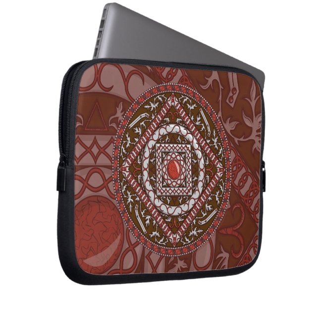 Aries Mandala Laptop Case (Front Right)