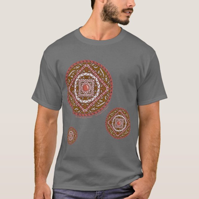 Aries Mandala Men's Dark Shirt (Front)