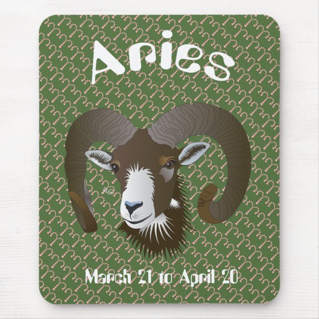 Aries March 21 to April 20 Mauspad Mouse Pad (Front)