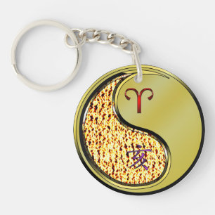Aries & Metal Boar Key Ring