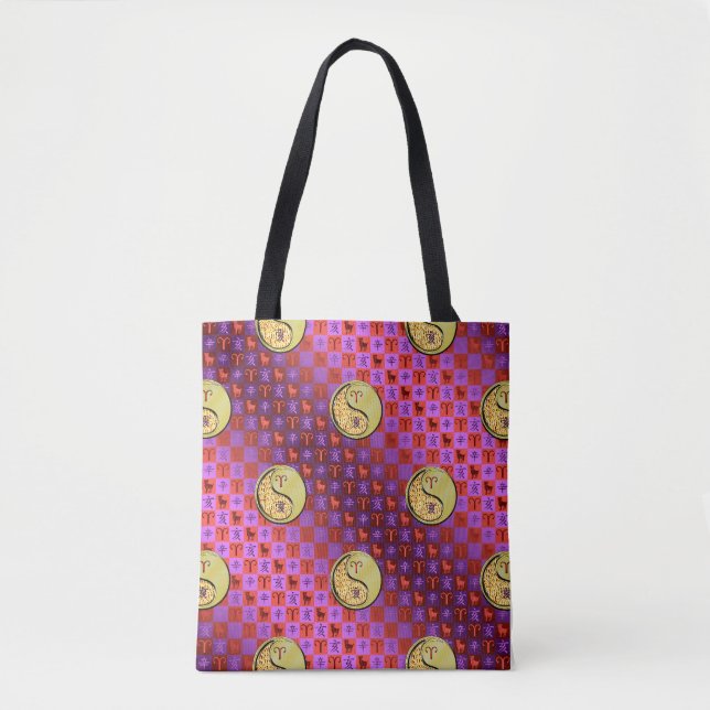 Aries & Metal Boar Tote Bag (Front)