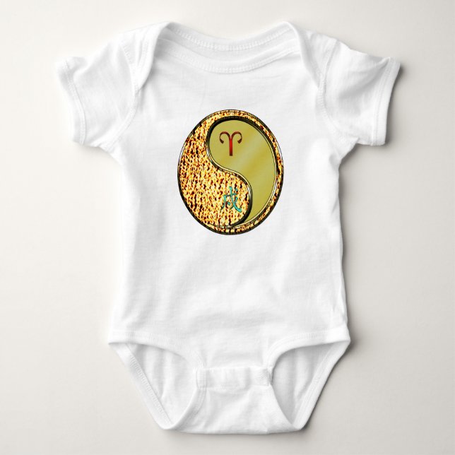 Aries & Metal Dog Baby Bodysuit (Front)
