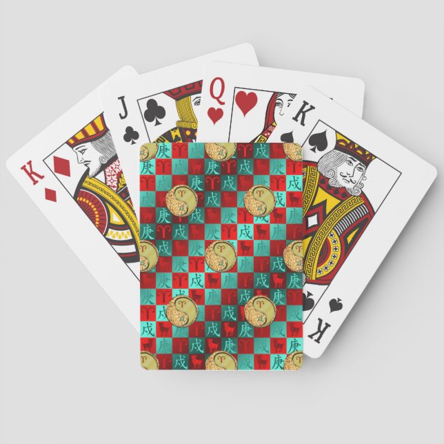 Aries & Metal Dog Playing Cards (Back)