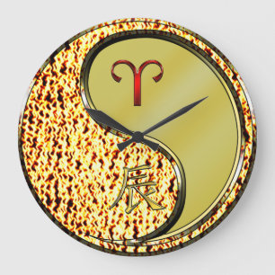 Aries & Metal Dragon Large Clock