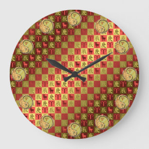 Aries & Metal Dragon Large Clock