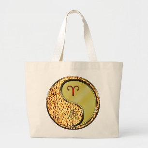 Aries & Metal Dragon Large Tote Bag