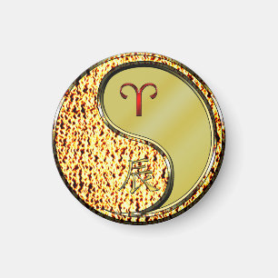 Aries & Metal Dragon Magnet