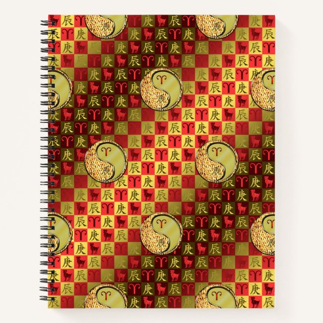 Aries & Metal Dragon Notebook (Front)
