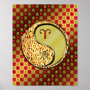 Aries & Metal Dragon Poster