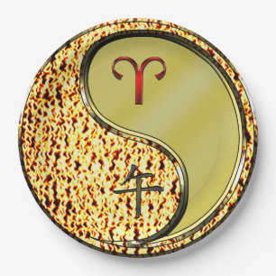 Aries & Metal Horse Paper Plate
