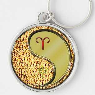 Aries & Metal Monkey Key Ring