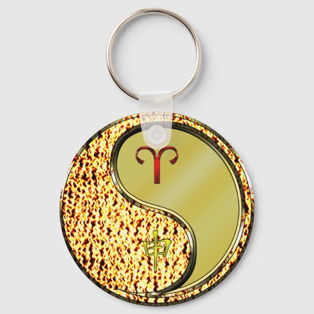 Aries & Metal Monkey Key Ring (Front)