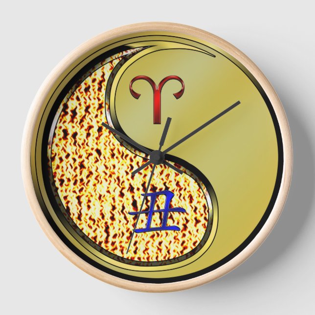 Aries & Metal Ox Clock (Front)