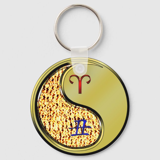 Aries & Metal Ox Key Ring (Front)