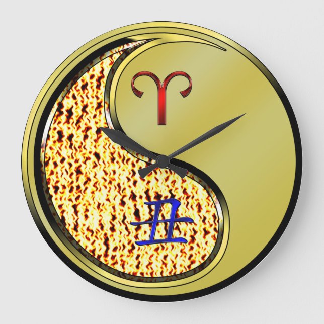 Aries & Metal Ox Large Clock (Front)