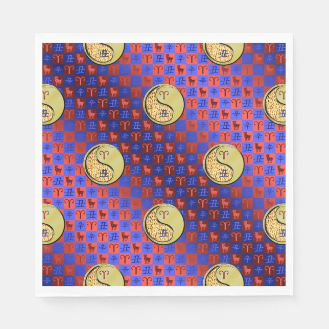 Aries & Metal Ox Napkin (Front)