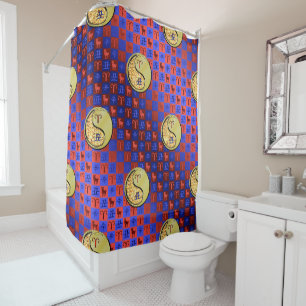 Aries & Metal Ox Shower Curtain