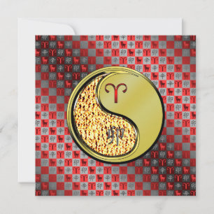 Aries & Metal Rabbit Card