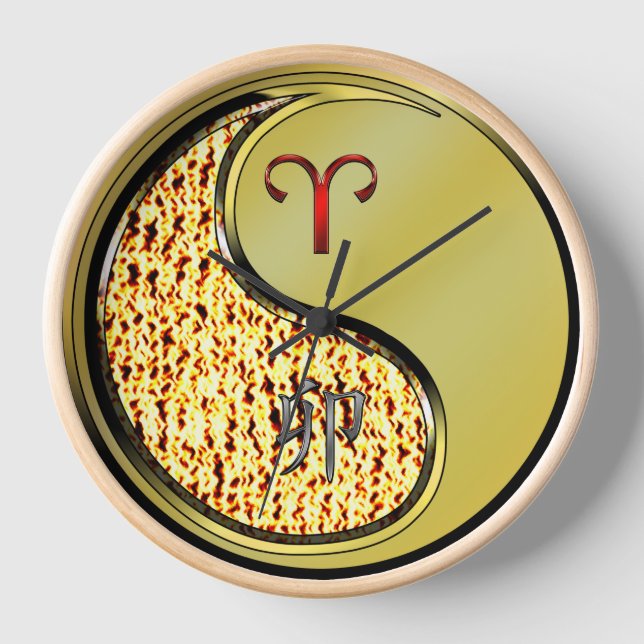 Aries & Metal Rabbit Clock (Front)