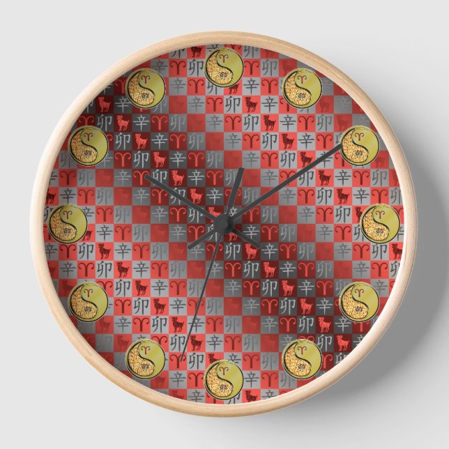 Aries & Metal Rabbit Clock (Front)