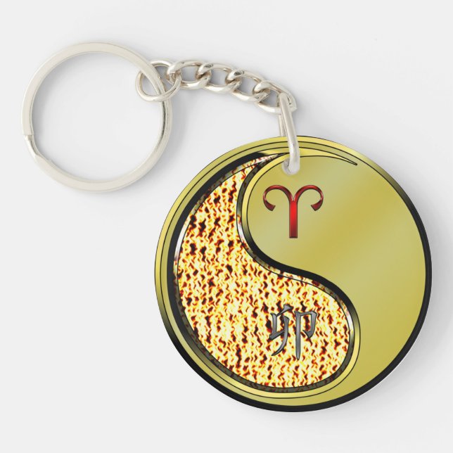 Aries & Metal Rabbit   Key Ring (Front)