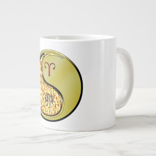 Aries & Metal Rabbit Large Coffee Mug