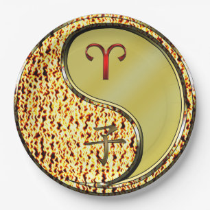 Aries & Metal Rat Paper Plate